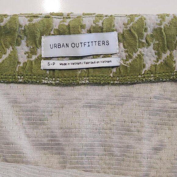 Y2K Urban Outfitters Sz S Mini Skirt sage green houndstooth Schoolgirl Clueless - Picture 8 of 9